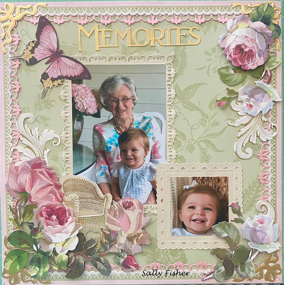 a picture frame with a picture of an elderly woman and a child.