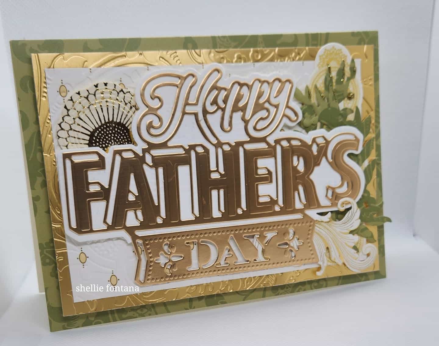 a father's day card on a white background.
