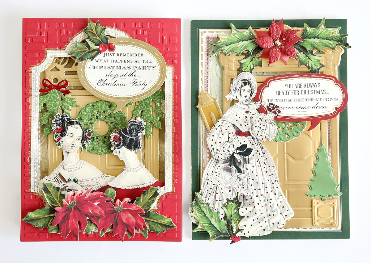 Christmas cards, ornaments.