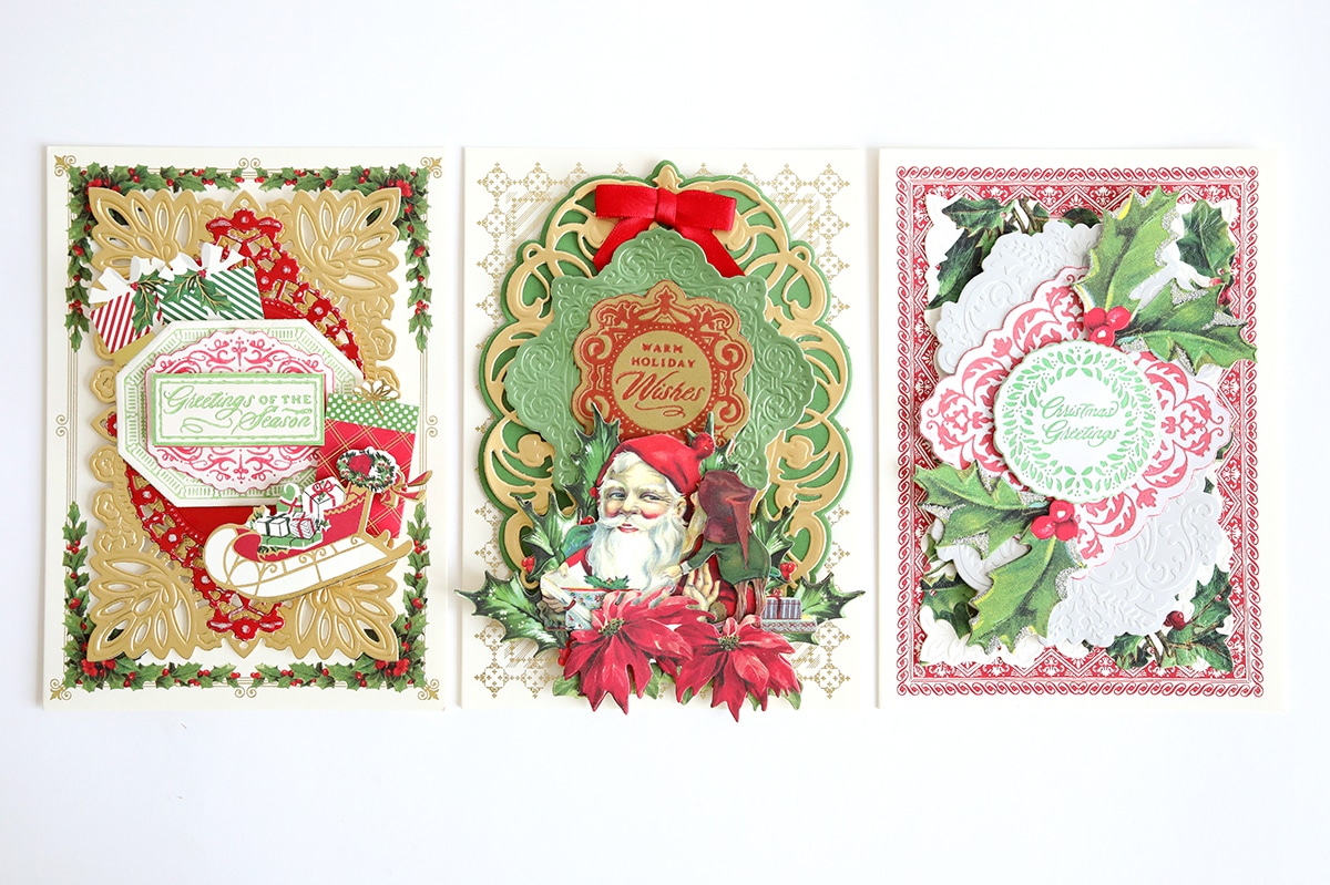 Christmas cards, ornaments, decorations.