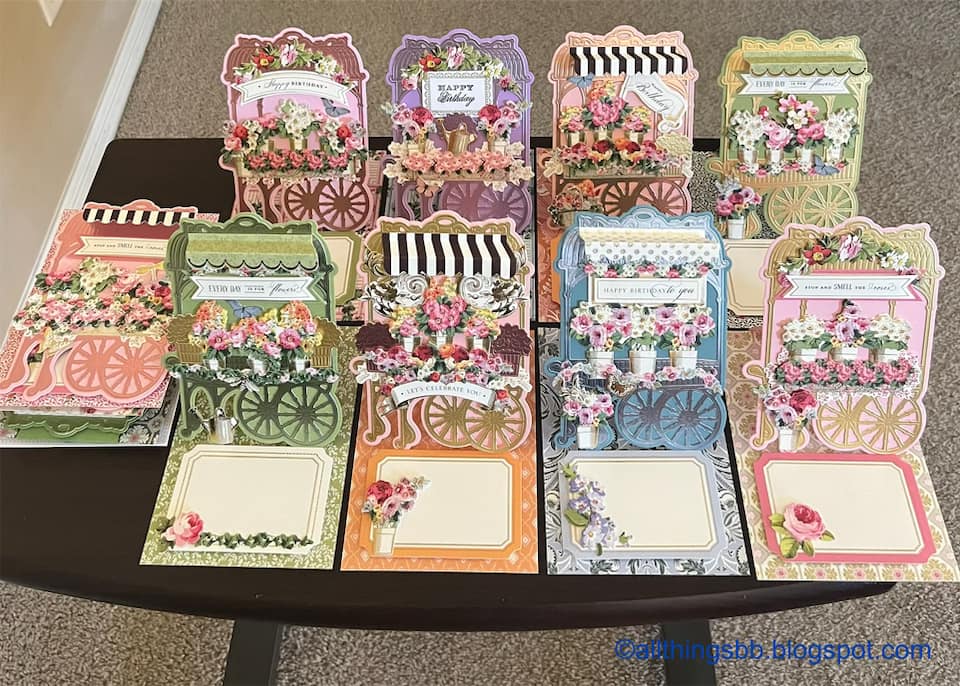 floral cards, deck