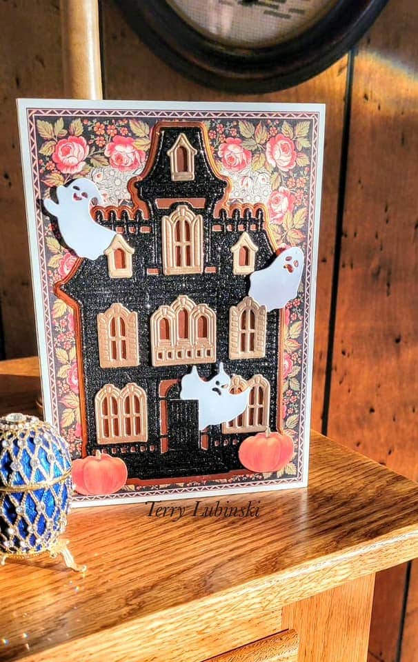 A card with ghosts on it.