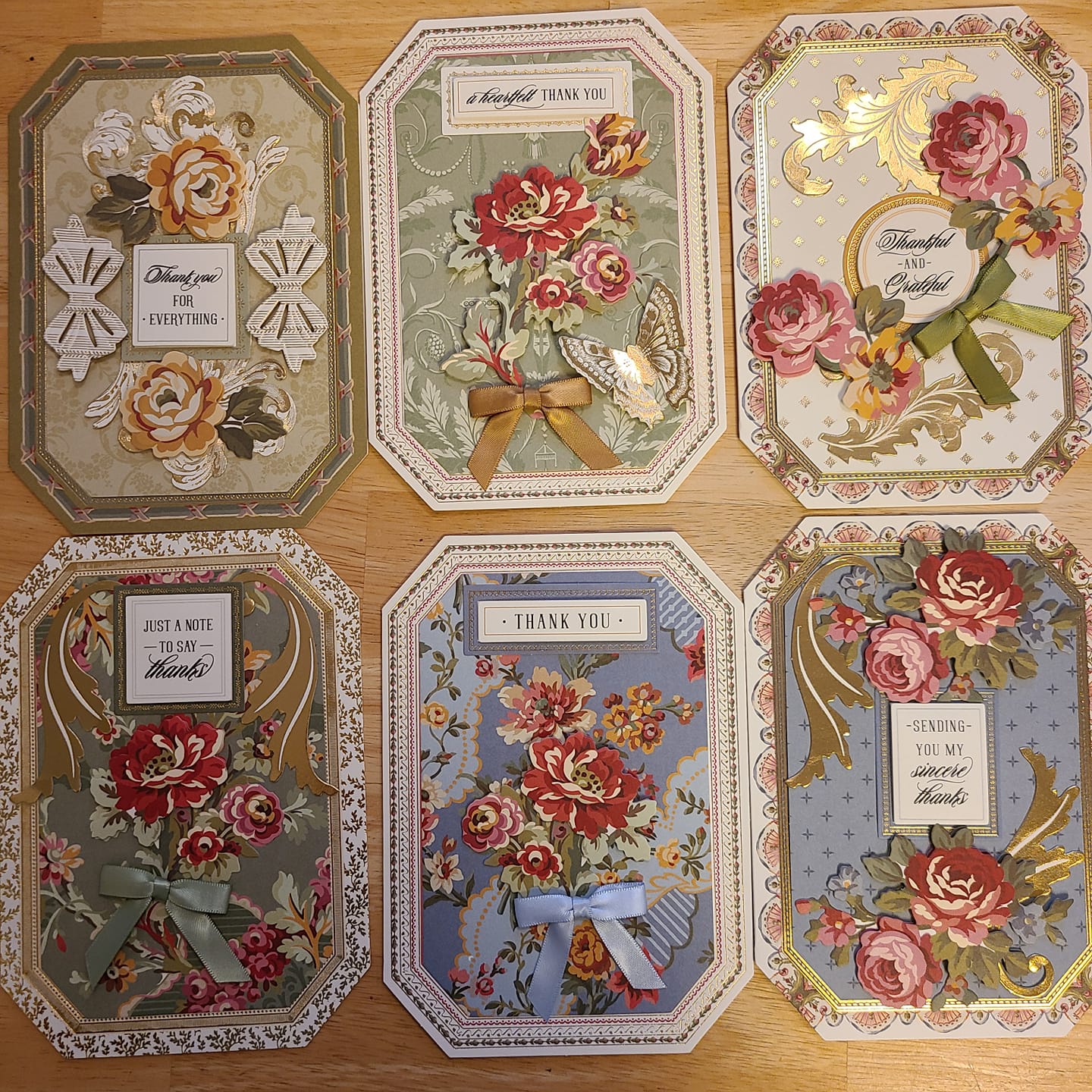 A set of cards with floral designs on them.