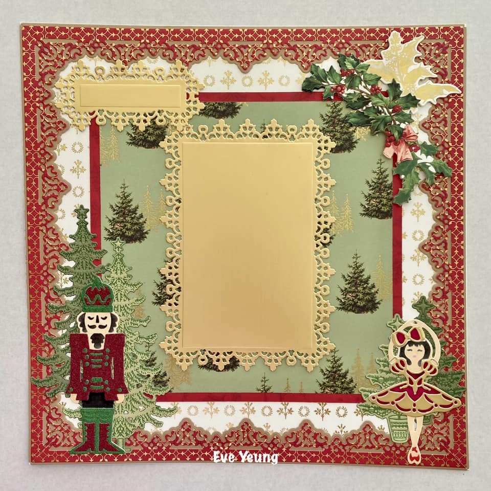 A christmas card with a nutcracker on it.